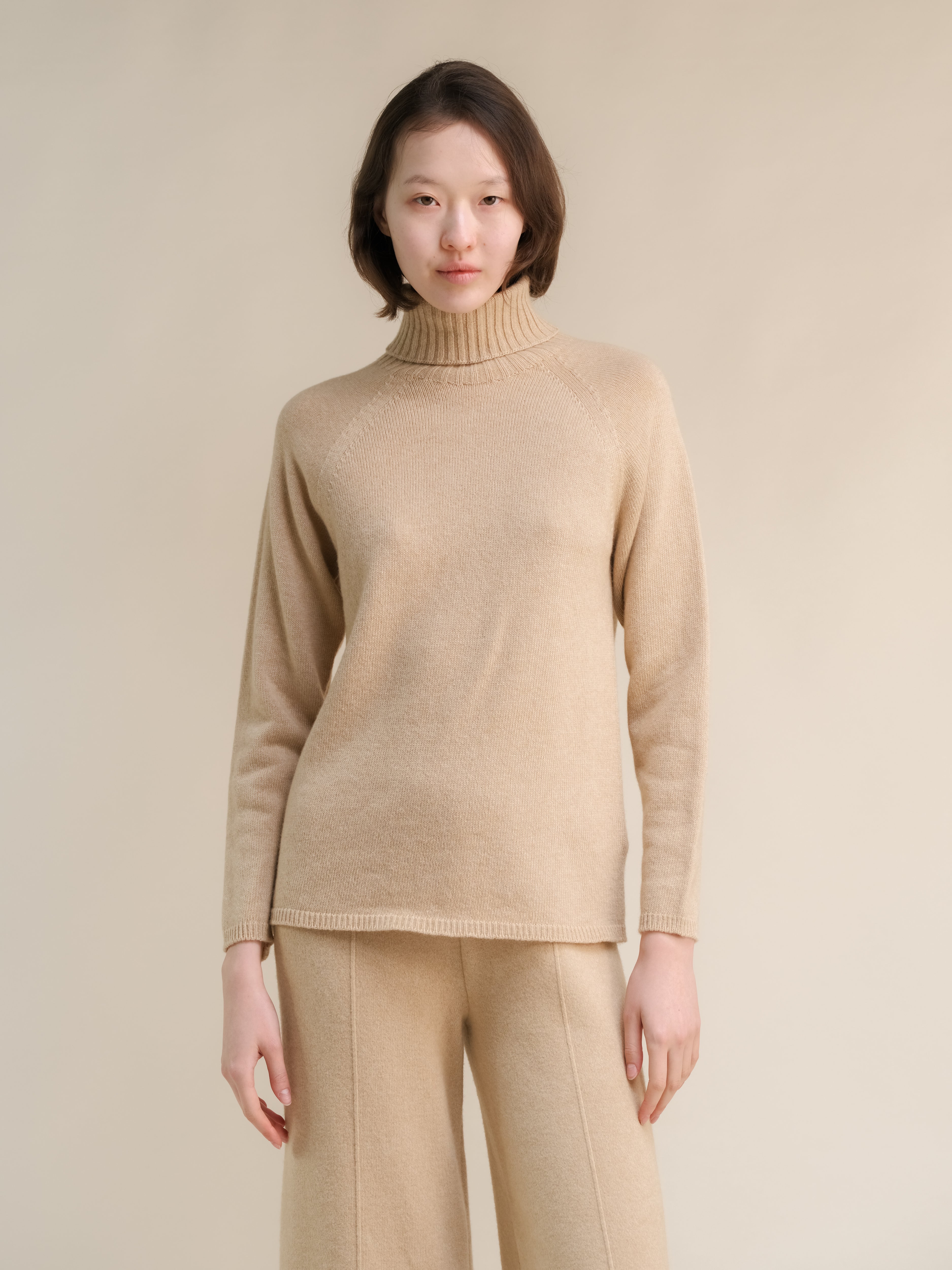 Cashmere Mix Turtleneck Sweater (3D-Knit)