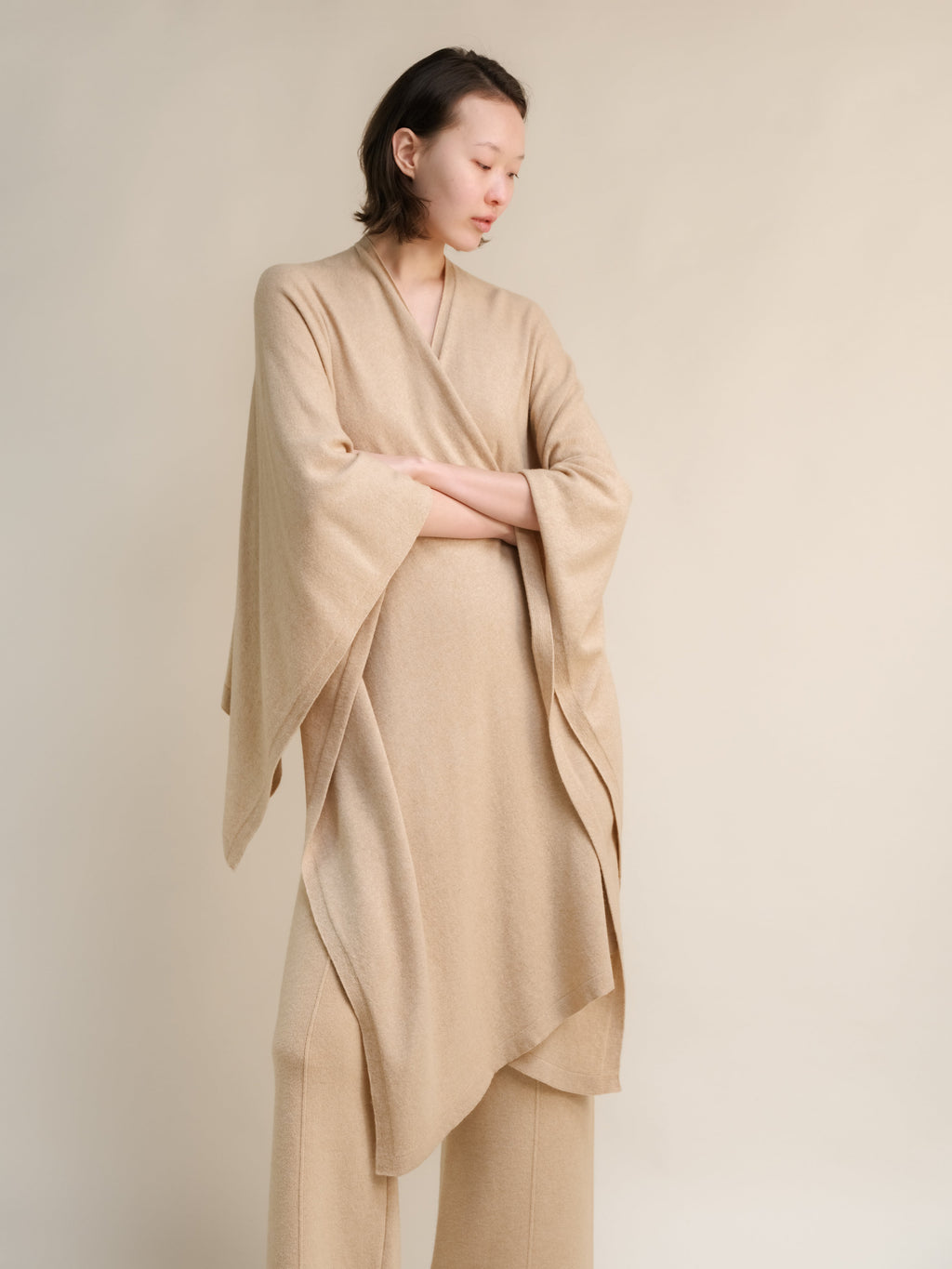 Cashmere Mix Maxi Cape