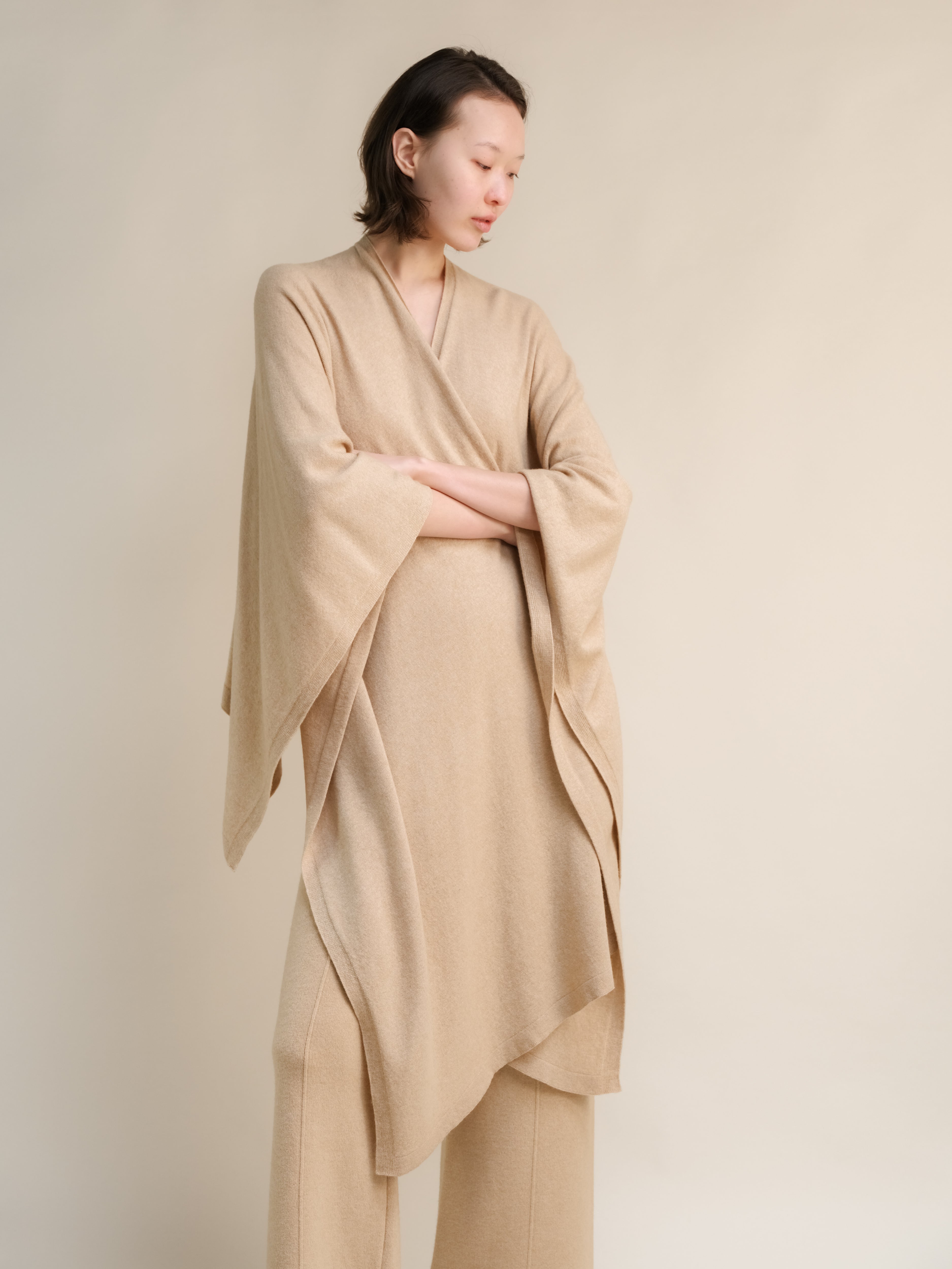 Cashmere Mix Maxi Cape