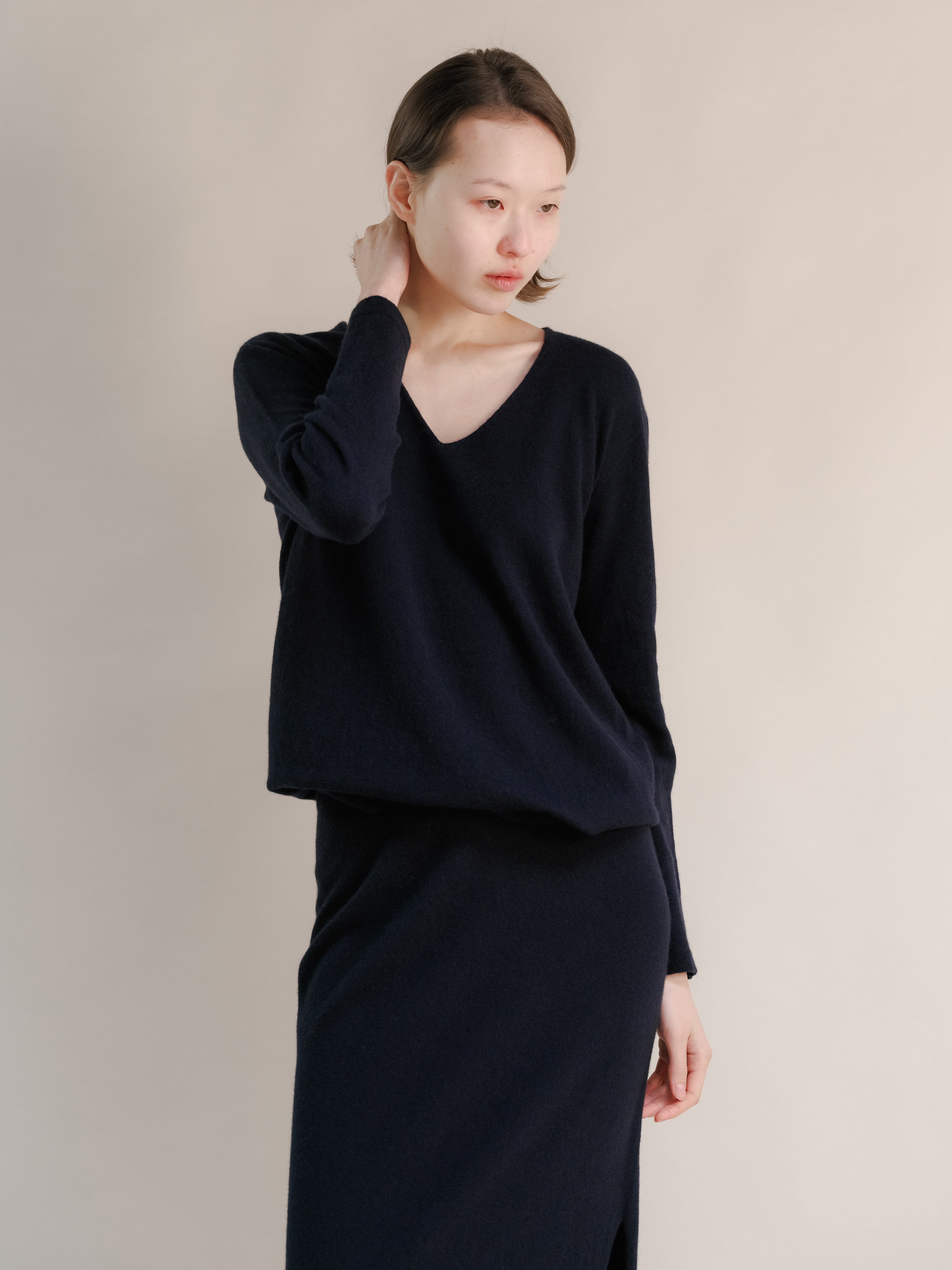 Cashmere Mix V-Neck (3D-Knit)