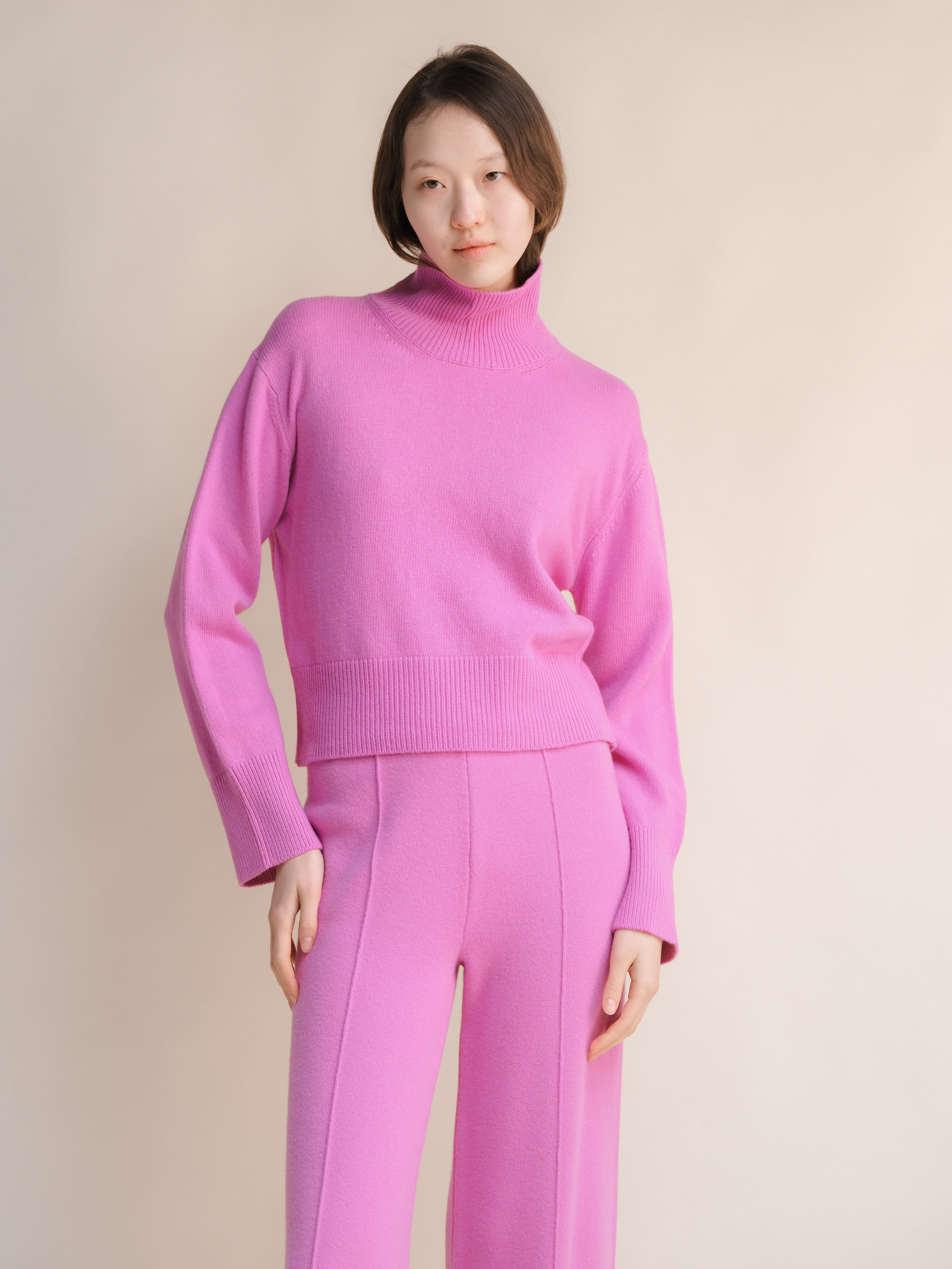 Cashmere Mix Turtleneck Sweater