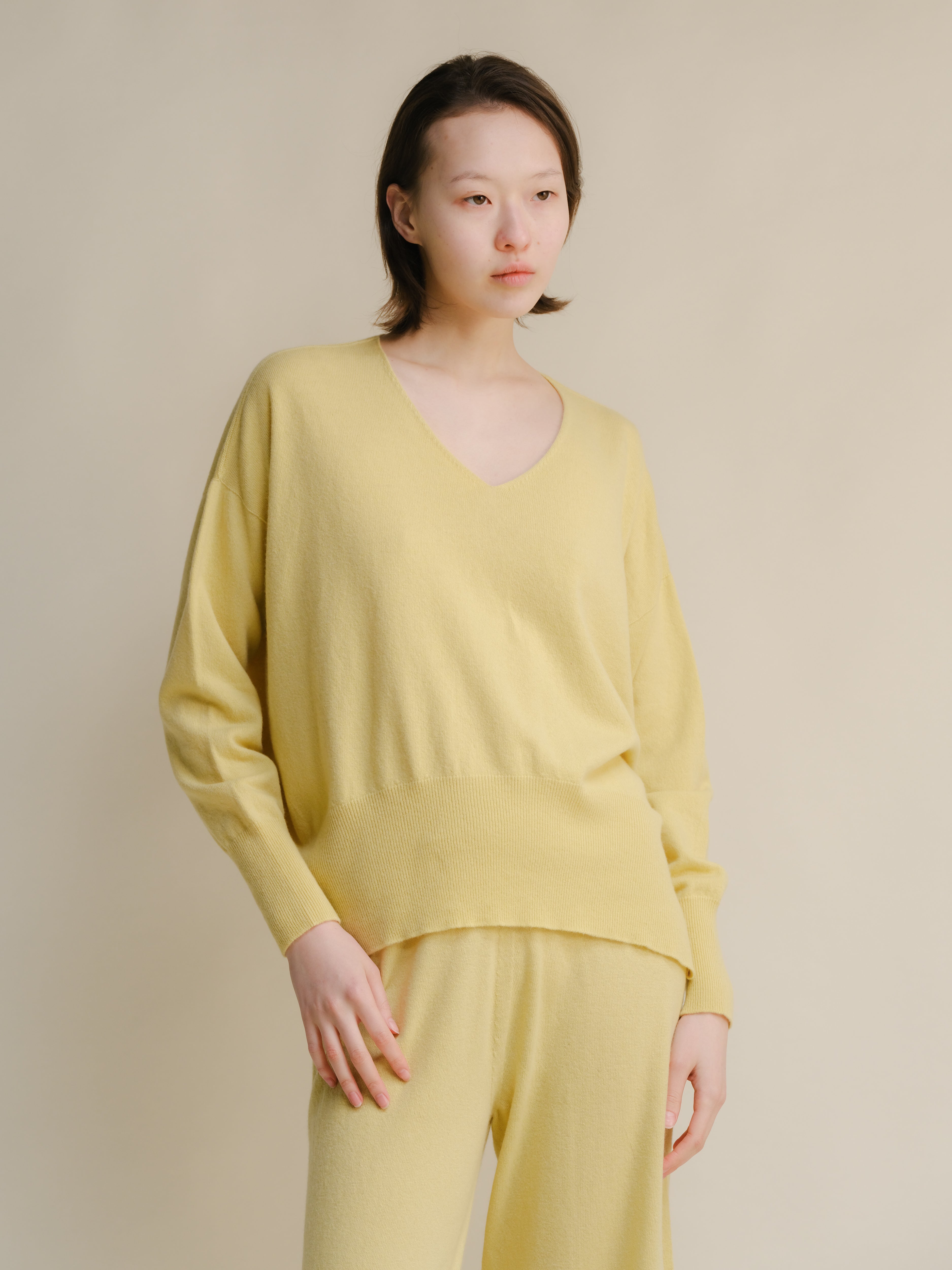 Cashmere Mix Maxi V-Neck Sweater