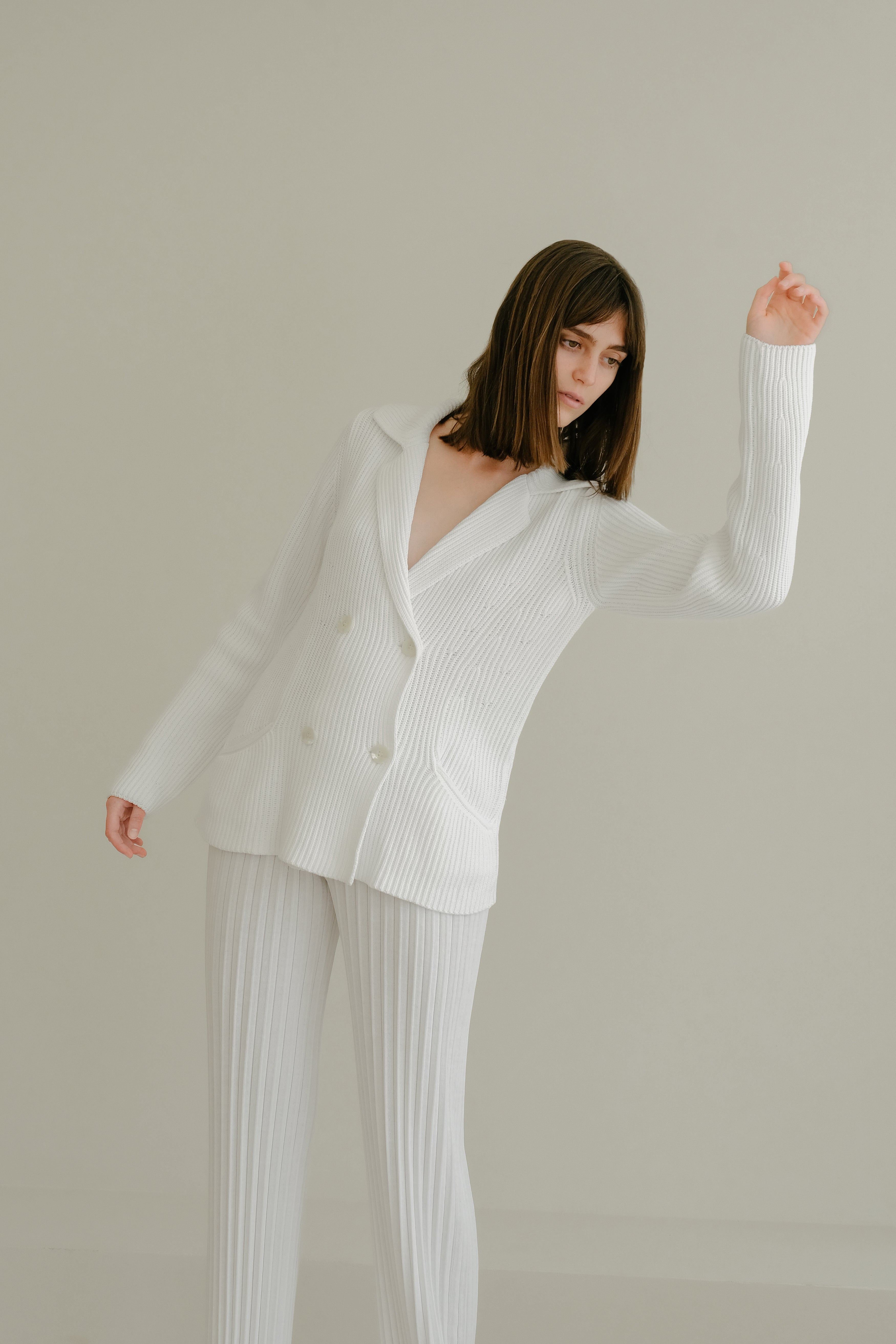 Fine Cotton Double Breasted Jacket