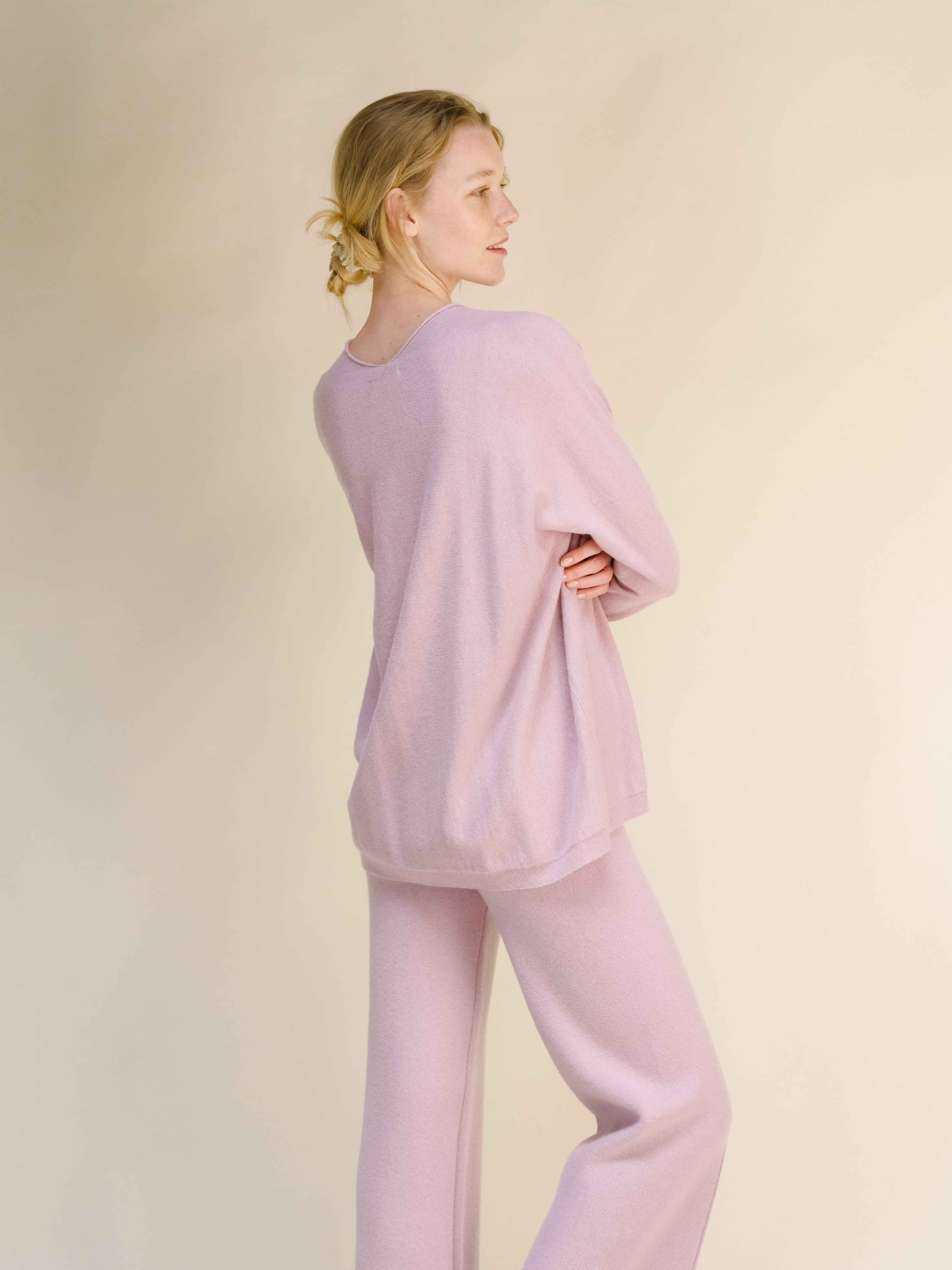 Cashmere Mix Maxi V Neck (3D-Knit)