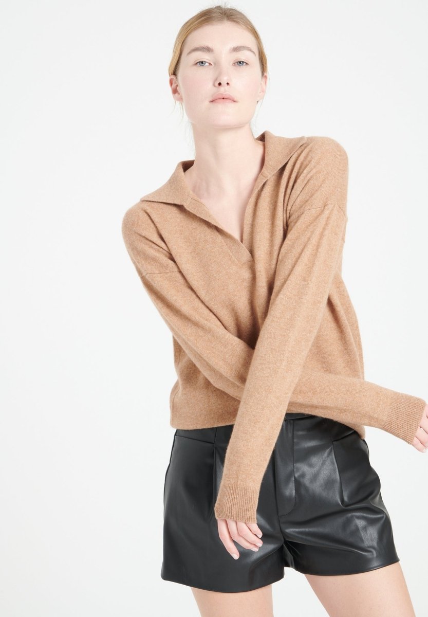 Polo-Neck Cashmere Sweater – Lightweight Elegance